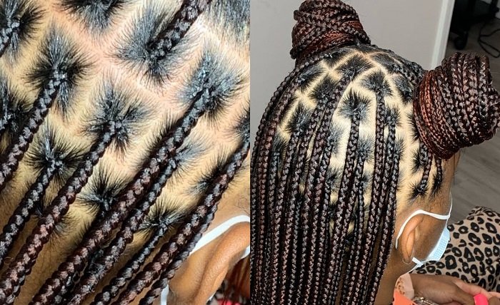 medium knotless braids